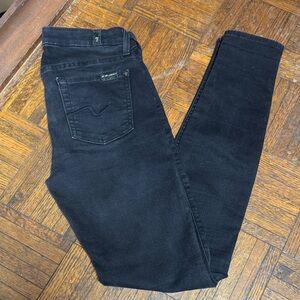 7 For All Mankind Women's Fades Black Jeans
